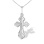 Christening Orthodox Cross 'The Holy Spirit'. 925 Silver with Rhodium Plating