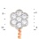 CZ Flower Motif Chain Earrings. View 4