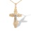 Four-Pointed Orthodox Cross. Certified 585 (14kt) Rose and White Gold