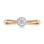 Illusion-set Solitaire Diamond Ring in Russian Rose Gold. View 2