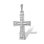 'Calvary Cross' Men's Silver Pendant. Hypoallergenic 925 Silver with Rhodium Plating
