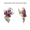 Swarovski CZ & Faux Alexandrite Earrings. View 2