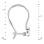 Height of  white gold The First Earrings for Babies and Toddlers