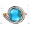 Width of Feast-Worthy Blue Topaz and Diamond Ring