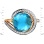 Blue Topaz and Diamond Ring. View 2