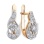 Diamond Teardrop-shaped Earrings. 585 (14kt) Rose and White Gold