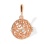 Sphere-shaped Openwork Pendant. Certified 585 (14kt) Rose Gold