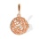 Sphere-shaped Openwork Pendant. Certified 585 (14kt) Rose Gold