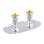 Silver Set for Vodka: 2 Stem Shots on Tray. Hypoallergenic Antibacterial 925 Gilded Silver