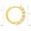 Classic Huggie Earrings with 12 CZ. 14kt (585) Yellow Gold, Vicenza Series. View 2