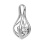 'Fluttering' diamond pear shape pendant. View 2