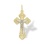Diamond-cut Orthodox Cross Pendant. 585 (14kt) Yellow and White Gold