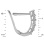 Stylish Leverback Earrings in 585 (14K) White Gold. 10 lllusion-set Diamonds in Basket-style Mountings. View 2