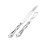 Silver Set of Bread and Butter Knives. 830/999 Silver and Stainless Steel