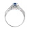 Sapphire and Diamond Open Gallery Engagement Ring. View 3