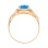 Blue Topaz Rose Gold Ring. view 3