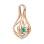 Pear-shaped Pendant with a 'Fluttering' Emerald. View 2