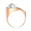 Pearl and Diamond 585 Rose Gold Ring. View 5