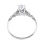 Antique-Style CZ Solitaire Engagement Ring. View 3