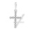 Diamond Protestant Cross for Her. 585 (14kt) White Gold, Rhodium Finish