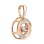 585 rose gold fluttering diamond circle pendant. View 2