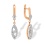 Diamond Earrings with Marquise Shape Pendants. Tested 585 (14K) Rose and White Gold