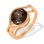 Nifty Ring with Smoky Quartz Diameter 10mm. Hypoallergenic Cadmium-free 585 (14K) Rose Gold