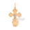 Slavic Crucifix Pendant for Men. Certified 585 (14kt) Rose and White Gold