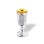 Vodka Silver Stem Shot Glass with Shiny Finish. Hypoallergenic 925 Silver, 999 Gold Plating