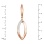 Chandelier Diamond Leverback Earrings. Certified 585 (14kt) Rose Gold, Rhodium Detailing. View 2