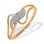 Ring Featuring 20 Diamonds. Hypoallergenic 585 Rose Gold, Rhodium Detailing