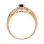 'Fusion of Emotions' Sapphire and Diamond Ring in 585 Rose Gold - Angle 4