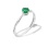 Emerald Anniversary Ring. 'Millennials' Series, 585 (14kt) White Gold
