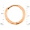 Size of Tapered Rose Gold Huggie Earrings