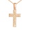 Orthodox Prayer cross for him in rose and white gold. View 4