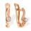 Diamond Low Cost Kids' Earrings. Certified 585 (14kt) Rose and White Gold
