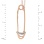 Rose gold Safety Pin-Pendant with CZ. View 2