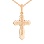 Diamond 14kt rose and white gold passion cross pendant for her. View 4