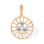 Gemini Zodiac Sunburst 585 Gold Pendant. May 21-June 21