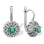 Oriental Motif Emerald and Diamond Earrings. 585 White Gold. The Art of Seduction Series