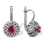 Oriental Motif Ruby and Diamond Leverback Earrings. 585 White Gold. The Art of Seduction Series.
