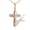 Diamond Passion Cross Pendant for Her. Certified 585 (14kt) Rose and White Gold