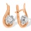 Rosebud-inspired 3.1mm Solitaire Diamond Earrings. Tested 585 (14K) Rose and White Gold