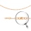 Snail-link Solid Chain, Width 1.2mm. Certified 585 (14kt) Rose Gold, Diamond Cuts