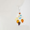 Amber and turquoise drop earrings. View 2