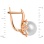 Size of 'A Pearl Belle' leverback earrings in rose gold