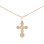 Russian Orthodox Cross. Certified 585 (14kt) Rose and White Gold