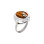 Tiger Eye and CZ Silver Ring. Hypoallergenic 925 Silver