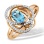 Blue Topaz and Diamond Ring