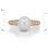 Filigree Ring with 9mm Pearl and 16 Diamonds - Angle 2